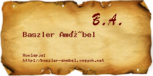 Baszler Amábel névjegykártya